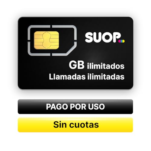 Tarjeta SIM prepago con Datos ilimitados y Llamadas. Sin cuotas. Pago por Uso sin Cuenta bancaria. Válida para móvil, Alarma, smartwatch, cámara de vigilancia...