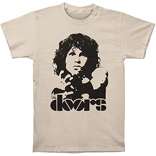 The Doors Break on Through T-Shirt à Manches Courtes pour Homme, Blanc cassé (Sable)., L