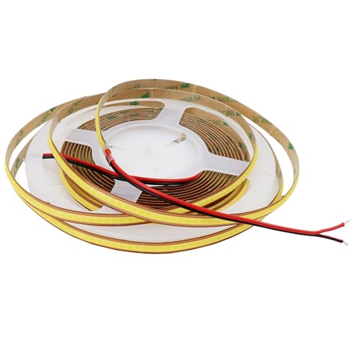 Image of LEDENET COB LED White LED Strip Light DC12V 5M /16.4Ft 6000K 2640LEDs High Density CRI 90+ Dimmable LED Tape Lights IP20 8mm Cut at Will for DIY Lighting(No Adapter and Controller)