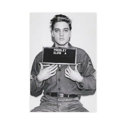 hfsjser Poster imprimé sur toile d’Elvis Presley – Décoration murale pour salon, chambre à coucher – Style sans cadre – 20 x 30 cm - Les Beatles, Paul McCartney, John Lennon, RIngo Starr, George Harrison hfsjser Poster imprimé sur toile d'Elvis Presley - Décoration murale pour salon, chambre à coucher - Style sans cadre - 20 x 30 cm