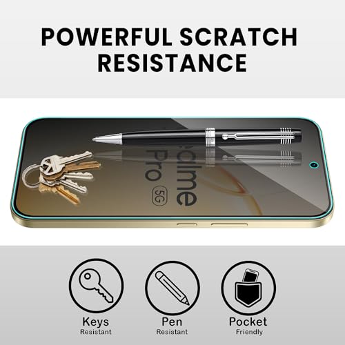 Image of ArmourPro Anti-Spy Privacy Tempered Glass for Realme 16 Pro - Anti Peeping Screen Protector, Edge to Edge Full Coverage, 9H Hardness, Easy Installation Kit | Pack of 2