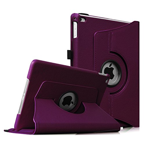 Fintie Case for iPad Air 2 - 360 Degree Rotating Stand Protective Case Smart Cover with Auto Sleep/Wake Feature for iPad Air 2, Purple