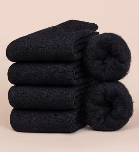 Image of KANAV 7 Pairs Warm Winter Socks for Women Thick Thermal Boot Socks Comfy Slouchy Fuzzy Slipper Socks Cozy Chunky Ankle Socks