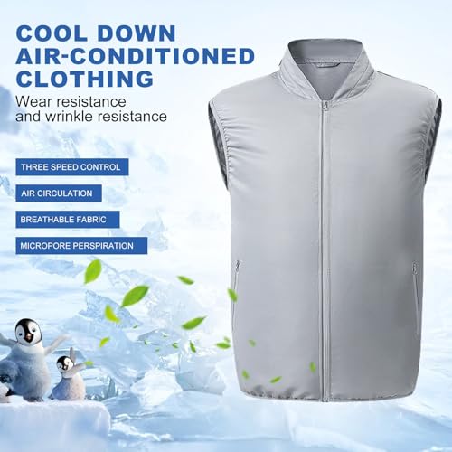 Meichoon Cooling Vest Wearable Air Conditioner Waistcoat Adjustable Wind Speeds Ideal for Outdoor Work and Activities2