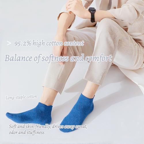 6 Pairs Ankle Athletic Socks Moisture-Wicking Ribbed Design Multiple Colors，Socks for Men and Women3