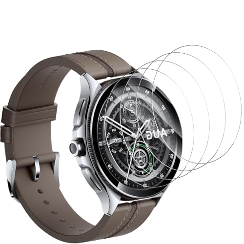 Yieehhow [4 Piezas] Protector Pantalla para Xiaomi Watch 2 Pro Cristal Templado, HD Transparente/Sin Burbujas/9H Dureza Vidrio Templado, Película Protectora para Xiaomi Watch 2 Pro