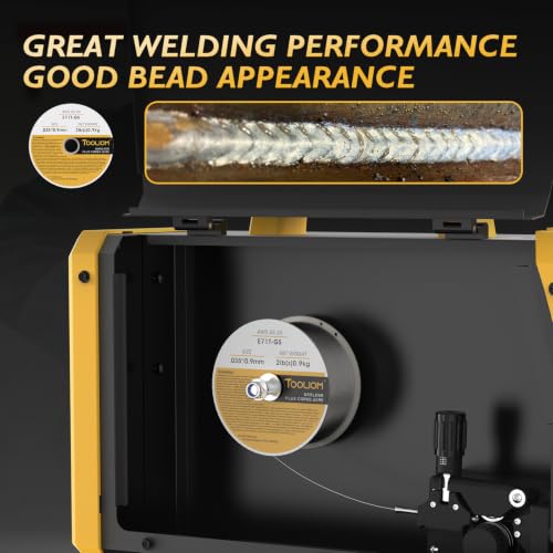 Image of TOOLIOM E71T-GS 0.030 inch Gasless Flux Core Welding Wire 2LB, 2PCS | Welds carbon steel in all positions, minimal spatter, easy slag removal