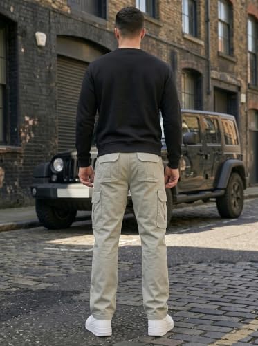 Image of Amazon Brand - INKAST Men Multi-Pocket Cargo Pants Casual Fit Trousers Stylish Cargo Trousers