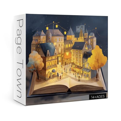 Rompecabezas de 1000 piezas para adultos: Pueblos de libros fantásticos, paisajes naturales y ciudades rurales vintage, arte pictórico hermoso miniatura 2