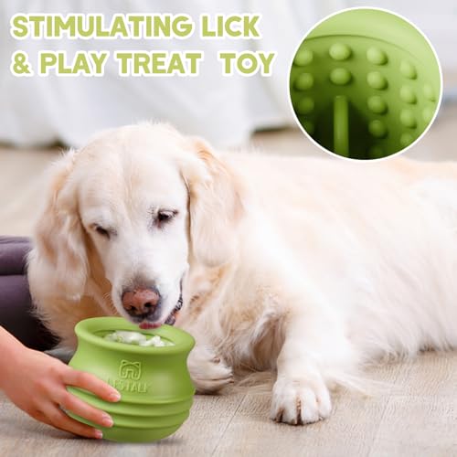 Jouet d'enrichissement pour chien interactif en silicone vert durable - 8