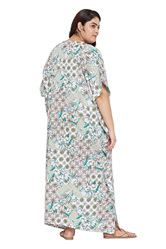 Image of Oussum Women Kaftan Plus Size Polyester Summer Lightweight Caftan Swimsuit Cover Ups Maxi African Mumu Lounge House Dress