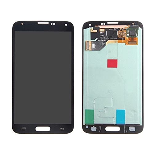 Auleset Piezas del digitizador de la pantalla táctil de la pantalla LCD para Samsung Galaxy S5 G900A G900T G900V - Negro