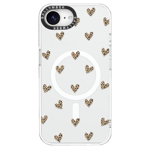 Coque iPhone 16e antichoc et magnétique compatible MagSafe avec motif léopard tendance