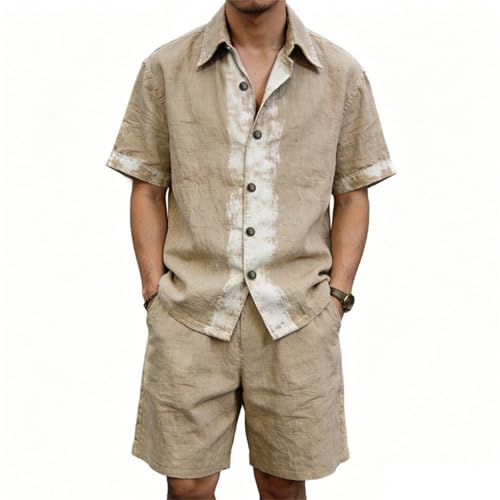 Ensemble chemise manches courtes et short décontracté homme pour l'été
