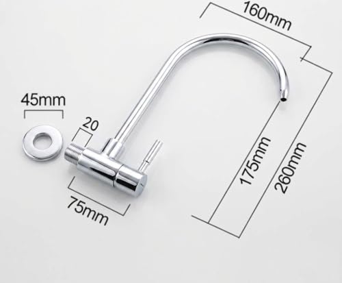 Image of Aquieen Wall Mounted RO Water Purifier Tap for Kitchen | SS 304 Stainless Steel RO Faucet | Chrome Finish