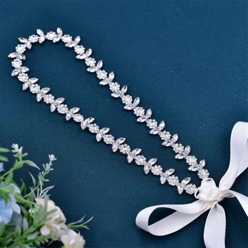 Women Thin Rhinestoness Bridal Wedding Belt Party Evening Dresses Belts Bohemian Accessories4