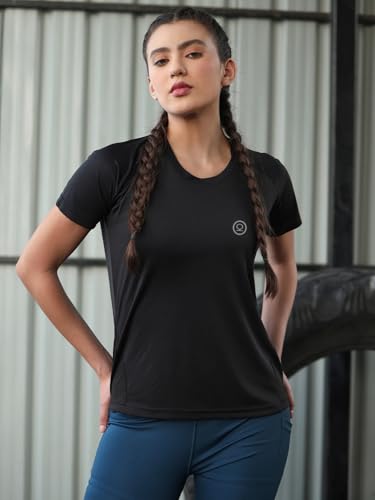 Image of CHKOKKO Gym Tshirt for Women Workout Dry Fit t Shirt Sports Tshirt Lightweight Round Neck Breathable Half Sleeve Activewear Mesh Running Yoga Tops for Woman