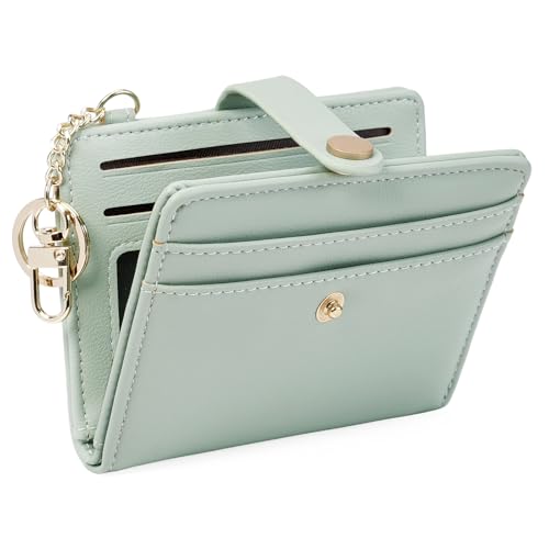 Image of Small Wallet Women Slim Bifold RFID Blocking PU Leather Card Holder Wallets with Change Pocket ID Window