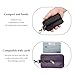 FSTURIOS Genuine Leather Key Case, Unisex Car Key Holder Wallet with Key Ring, Universal Zippered Key Pouch Keychain (Purple)