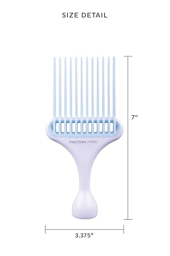 Miniatura 2 de Cricket Peine de púas sin fricción diseño de dientes anchos para desenredar, añadir volumen y brillo, reduce la fricción y el daño, mango