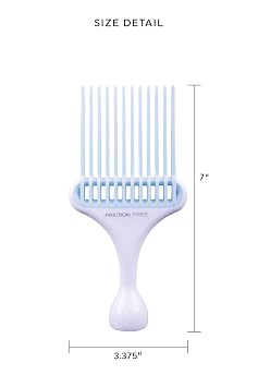 Cricket Friction Free Pick Comb - Wide Tooth Design for Detangling, Adding Volume and Shine, Reduces Friction and Damage, Non-Slip Handle for Maximum Control, Ideal for All Hair Types