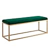 Ball & Cast Upholstered Bench, 48″ W, Emerald – Frame