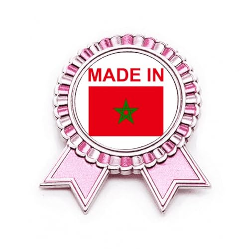 Broche Maroc Country Love rose en métal pour sublimer un caftan lors d'un mariage