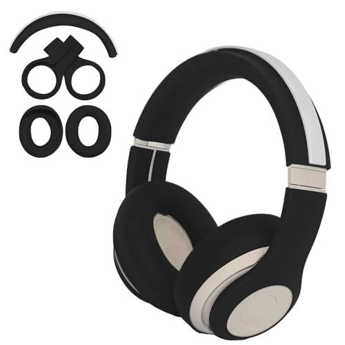 Adhiper Funda de silicona para auriculares Beats Studio Pro, fundas para auriculares Beats Studio Pro, fundas para auriculares Beats Studio Pro, a prueba de sudor y lavable, color negro