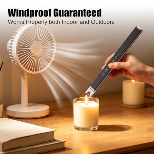 LcFun 2-Pack USB Rechargeable Arc Lighter with Safety Lock — view 6