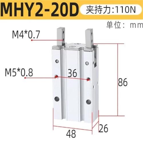 Vérin de préhension pneumatique MHY2-16D à double effet précis