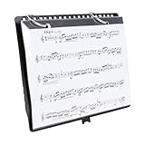 [5 fenêtres transparentes pour une lecture facile] Le porte-musique à rabat comporte 5 fenêtres en plastique transparent qui permettent aux musiciens de lire facilement leurs partitions tout en jouant.le design transparent garantit des changements de page rapides et un stockage sécurisé pour votre musique de fanfare, ce qui le rend idéal pour les performances et les répétitions rapides.