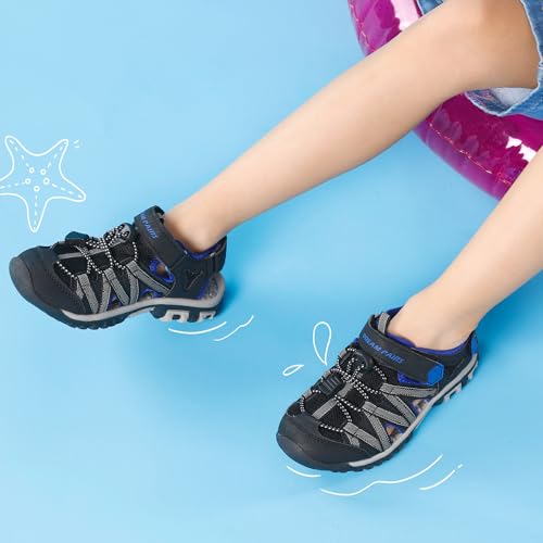 Image of DREAM PAIRS Boys Girls Closed-Toe Outdoor Summer Water Sport Sandals for Toddler /Little /Big Kid