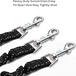 3 Le chien de la voie coupleur de laisse, service lourd sans tirer multiples double angle sans trio Nylon Bungee Cord Stretchy Pups durables plomb pour petits chiens moyens entraînement chien de marche