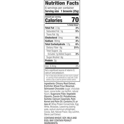 Fiber One DCS-3637 70 Calorie Brownies, Chocolate Chip Cookie, Snack Bars thumb #9