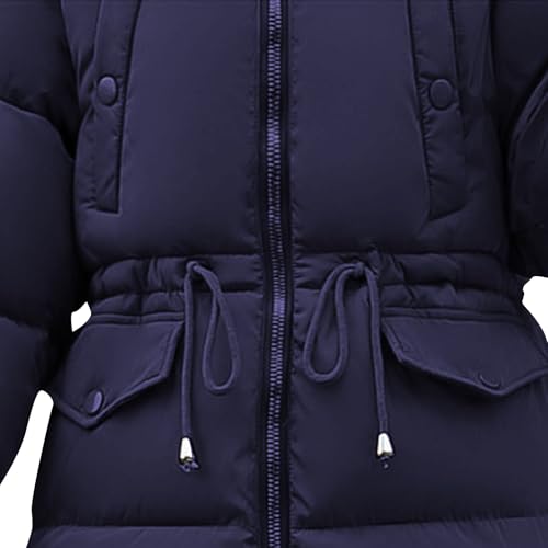 Chaquetas acolchadas de invierno impermeables y ligeras con capucha para mujer 6
