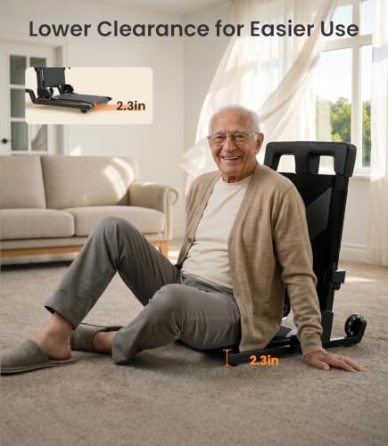 VOCIC Electric Chair Lift Get Up from Floor, Ultra-Compact Chair Lift with T-Stabilized Base, Easy Mobility Design for Seniors, Helps Stand from Floor — view 2