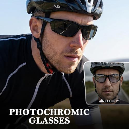 Image of Myiaur Polarized Photochromic Running Sunglasses For Men Women UV400