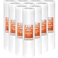 iSpring FP25BX10 20" x 4.5" 5-micron Universal Sediment Filter Cartridges, Multi-layer Gradient Design (10 Pack),white