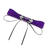 Taille : ruban de 100 cm de long, chaîne de cou en velours de 28 cm, largeur de 2,2 cm