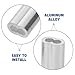 PRETYZOOM 200pcs Double-Hole Aluminum Wire Rope Sleeves Clips Size 2.0, Steel Wire Cable Clamps for Industrial Wiring and Rope Fastening Applications