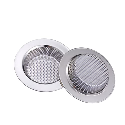 Yizhet 2 Pcs Filtre évier Cuisine, Filtre à évier en Acier Inoxydable, Filtre en métal Bain lavabo Filtre pour Salle de Bain Cuisine 7.5cm /2.95' de diamètre