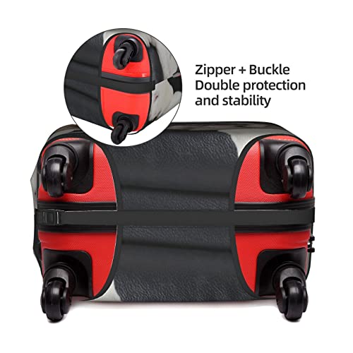 English Bulldog with a Cigar Smoking Travel Luggage Cover Fits 18-32 Inch Luggage, Stretchy Suitcase Cover Protector with Concealed Zipper for Wheeled Suitcase Tsa Approved4