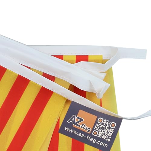 Image of AZ FLAG Catalonia 6 meters BUNTING Flag 20 flags 9'' x 6'' - Catalan STRING flags 15 x 21 cm