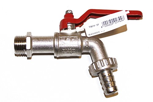 Waterful T3078136 Rubinetto Portagomma a Sfera 3/8'