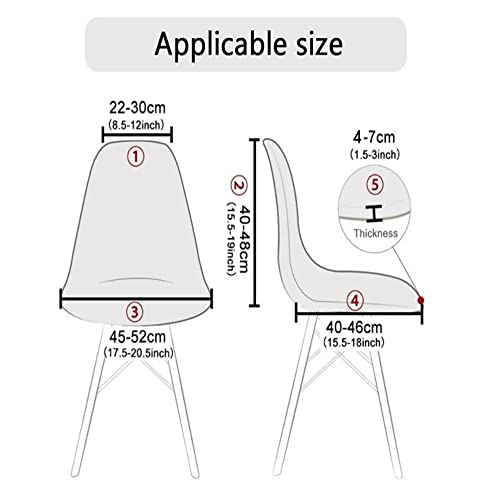 Xmntg 4Pcs Shell Chair Covers Newest Stretch Velvet Chair Covers Mid Century Modern Style Plush Armless Chair Covers Washable Furniture Protector For Dining Room Office (Dark Green, 4) #TOP6