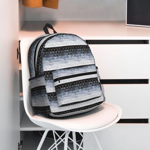 Sac à dos hexagones bleus unisexe léger pour gym et randonnée