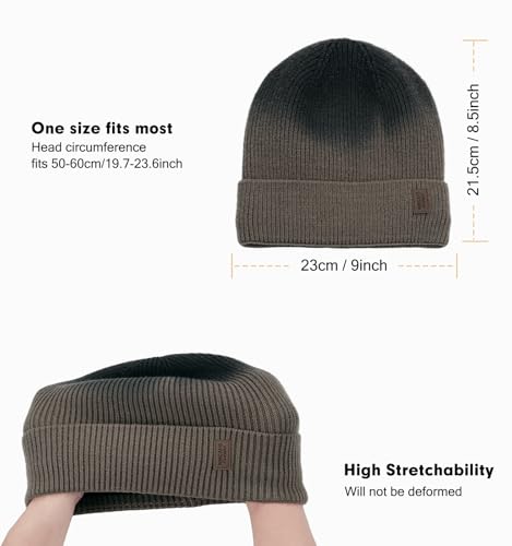 Image of Wmcaps Winter Beanie for Men Women, Fleece Lined Beanie Soft Warm Knit Hat Ski Stocking Cuffed Cap