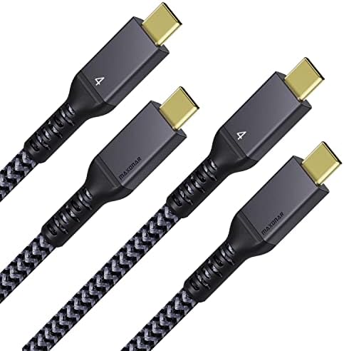 Maxonar [2 Pack 3.3FT] Thunderbolt 4 Cable for USB4 Cable, 40Gbps Sync, 240W Charging, 8K/5K Display, All-in-One Cable Replaces Multiple Cables for 2026 Studio Display, MacBook, SSD, Docking