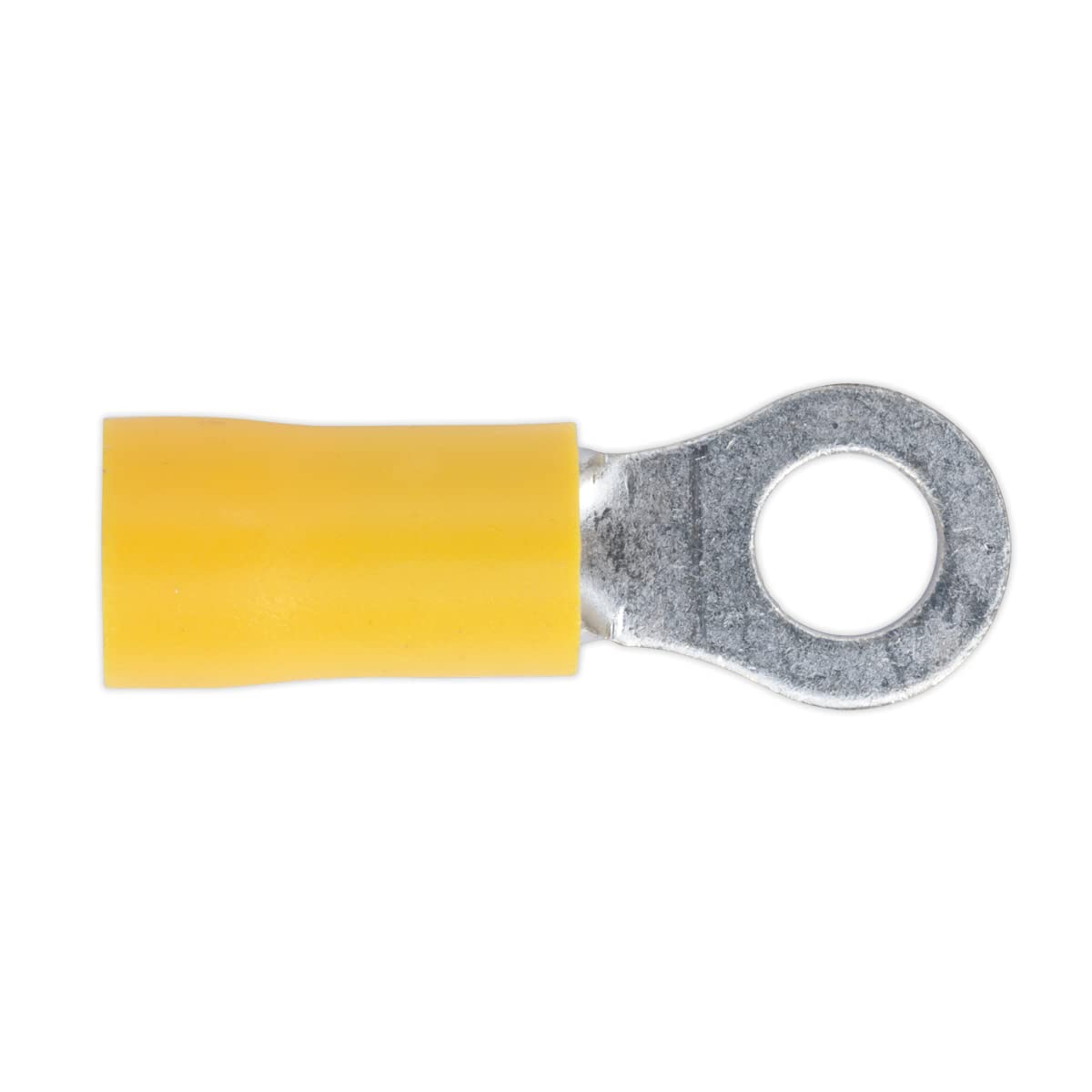 Sealey Multi-Colour Yt18 Ø5.3 Mm (2Ba) Yellow Easy,Entry Ring Terminal, Pack Of 100
