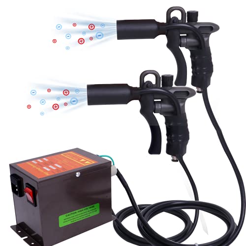 YUCHENGTECH Upgrade Ionizing Air Gun Anti Static Air Gun Anti Static Ionizer Static Eliminator + 7KV High Voltage Generator (with two air guns)